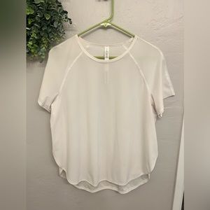 Lululemon White Short Sleeve Shirt Size 8